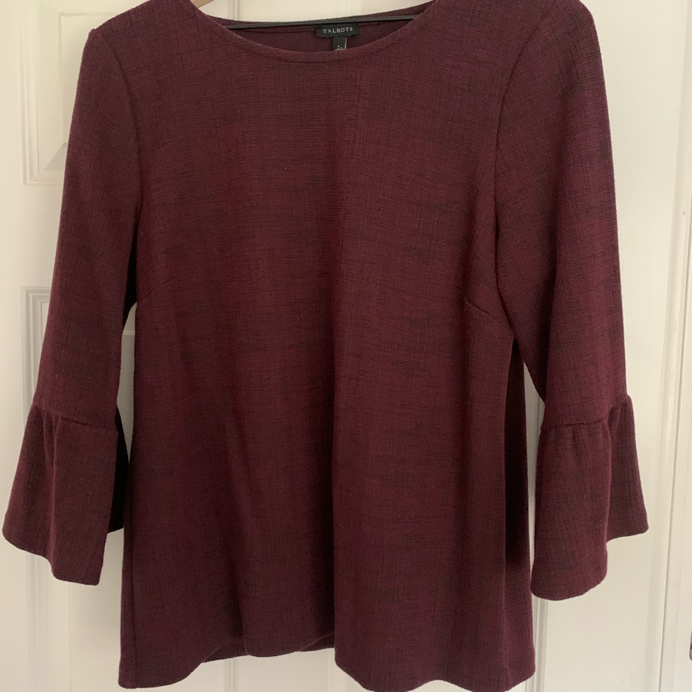 Talbots Women's Rich Burgundy Blouse